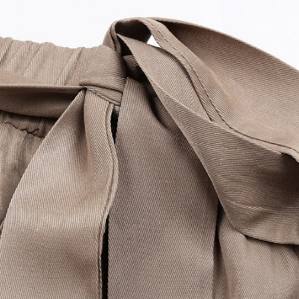 Lace Up Asymmetric High Waist Skirt - Picture 5 of 9
